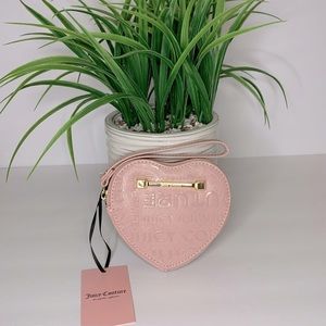 Juicy Couture Pink Heart Shaped Coin Purse